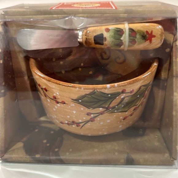 TableTops Holiday Christmas Tree Serving Bowl Dip & Spreader Set 2 Piece - Picture 3 of 9